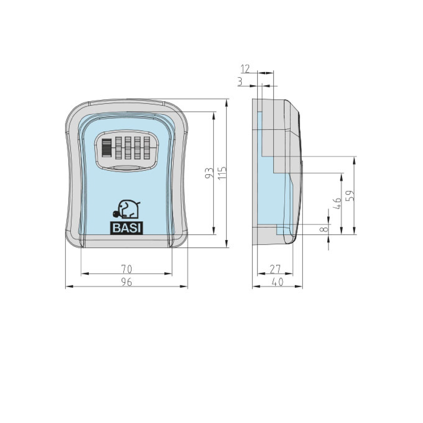 BASI Schlüsseltresor Zahlenschloss